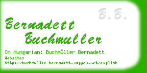 bernadett buchmuller business card