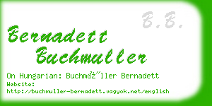 bernadett buchmuller business card